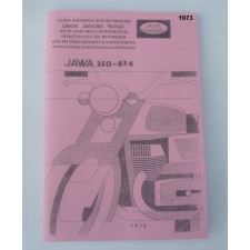 SPARE PARTS CATALOG -  JAWA 350/634 - FIRST EDITION 1973